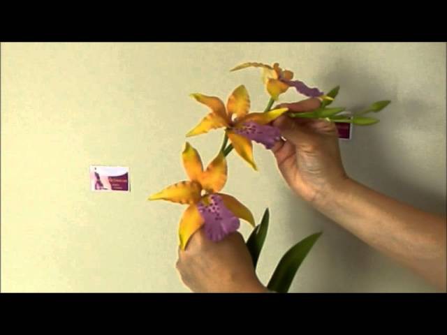 How to reshape Clay Flower petals and stems tutorial. Polymer Clay. Sugar Craft. Cake Decoration