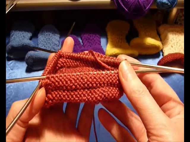 Как связать пинетки-сапожки спицами - 18. How to knit baby booties shoes - 18