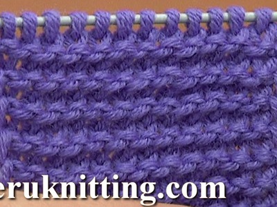 Knit The Garter Stitch of Twisted Loops Tutorial 6 Part 2 of 4 Way to Knit The Garter Stitch