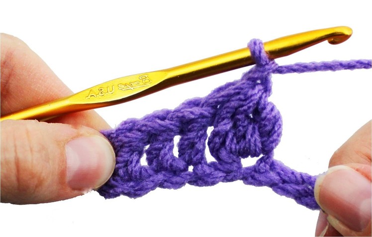 Left Hand Crochet Cluster Stitch - Crochet Guru Stitch Guide