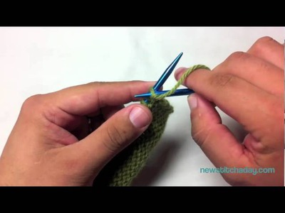 New Stitch A Day: How to Knit The Purl Stitch