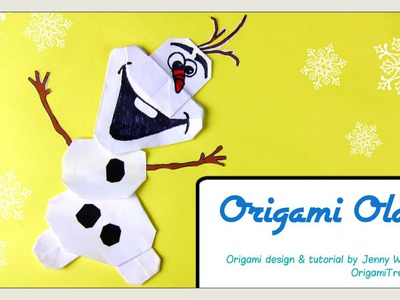 ORIGAMI OLAF! Origami Snowman Disney FROZEN Paper Crafts Tutorial for Kids-Easy