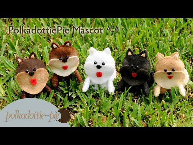 PolkadottiePie Mascot: Pomeranian-Inspired Plush - DIY Felt Craft