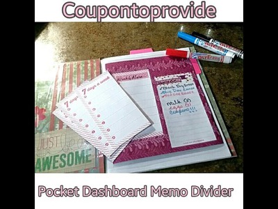 REQUESTED: DIY.Tutorial Planner on a Budget "Dry Erase Memo Pocket Divider"
