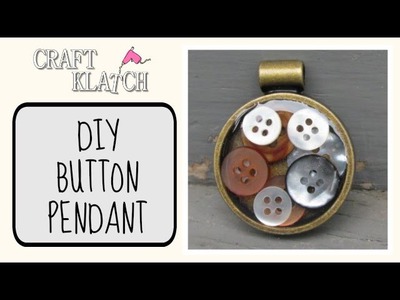 Resin Button Pendant DIY Craft Klatch Jewelry Series