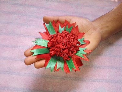Ribbon Flowers - Flower Bunch - Fabric Crafts Tutorial