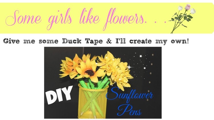 Sunflower Pen Bouquet | 2014 National Craft Month DIY | thecreativelady