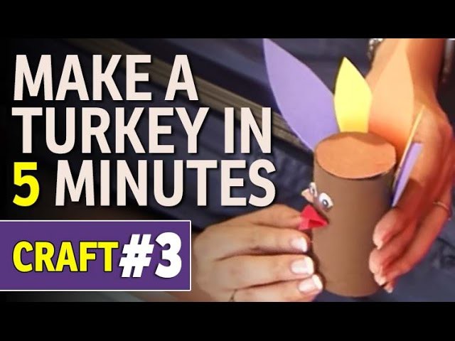 Toilet Paper Roll Craft - How to Make a Turkey (Hindi)
