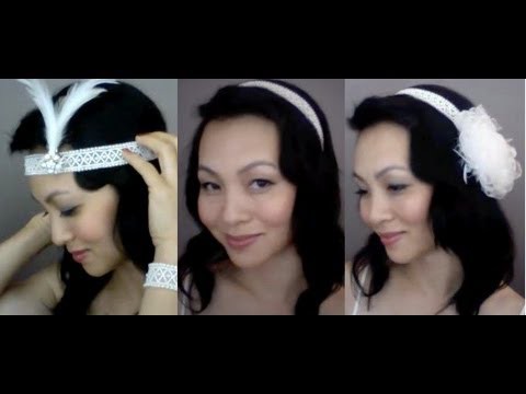 {TRINA} Beaded Wedding Headband : DIY Tutorial, 1 headband 3 styles