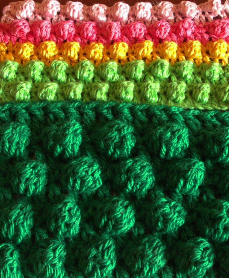 Узор шишечки крючком (crochet pattern bumps)