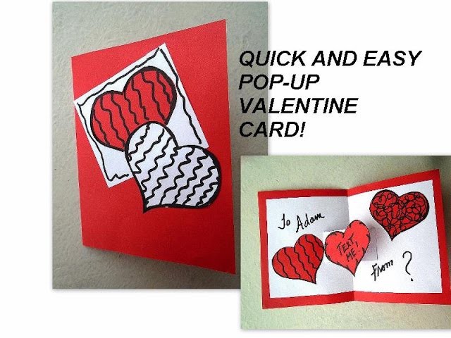 VALENTINE POP UP CARD, easy diy cards