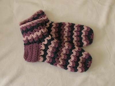 VERY EASY chunky crochet slipper socks tutorial - part 1