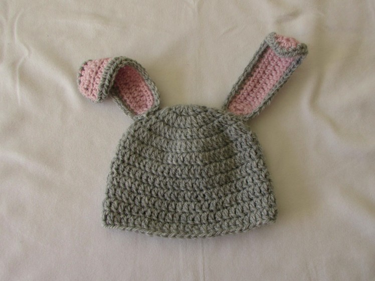 VERY EASY crochet baby. child's bunny hat tutorial - Part 1