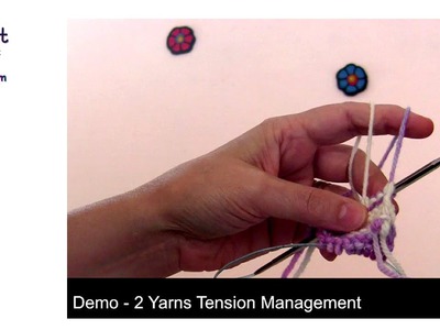 Yarn Tension Management for Fair Isle or Stranded Knitting or Double Knitting Continental Style