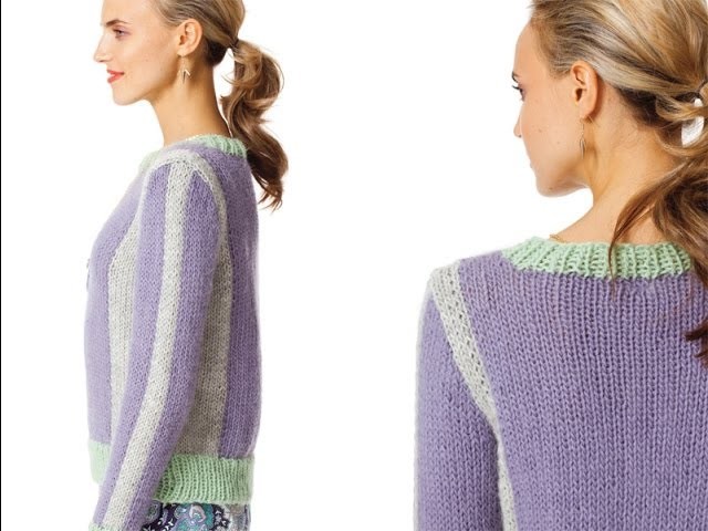 #27 Vertical Stripe Pullover, Vogue Knitting Early Fall 2013