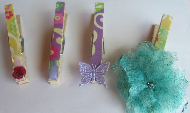 Altered Decoupaged Clothes Pin Mod Podge Dimensional Magic Tutorial