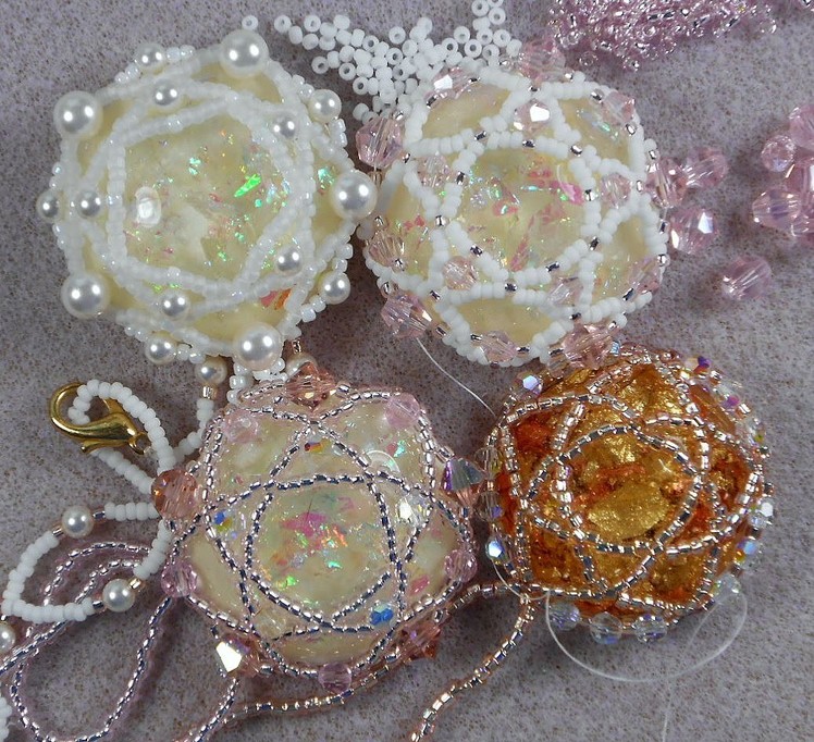 Beaded Cabochon Ornaments