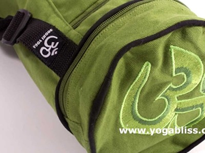 Cotton Asana Yoga Mat Bag with Om Embroidery