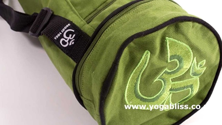 Cotton Asana Yoga Mat Bag with Om Embroidery