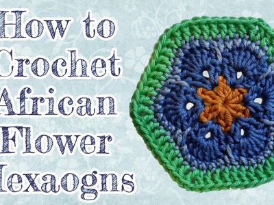 Crochet African Flower ”Hexagon” Video tutorial by Jo’s Crocheteria