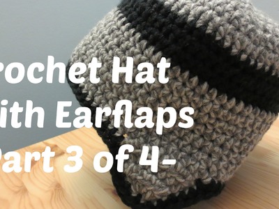 Crochet Hat With Earflaps - Adult Male Size - Part 3 of 4