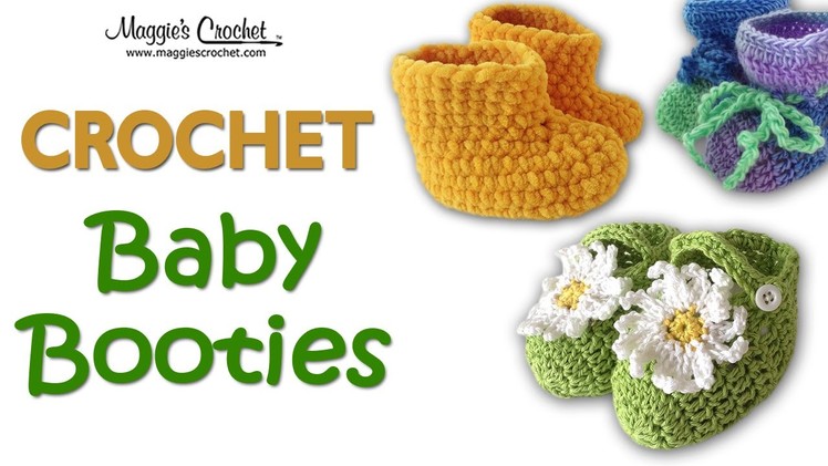 Daisy Jane Baby Bootie Free Crochet Pattern - Right Handed