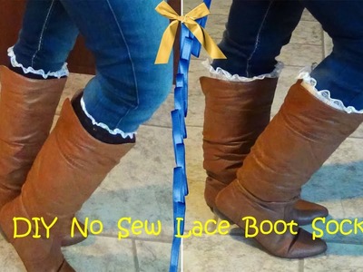 DIY No Sew Lace Boot Socks. Leg Warmers