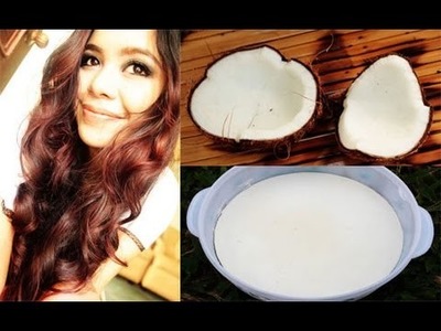 DIY Organic Coconut Milk Hot Oil Treatment-How to Extract Coconut Milk Oil from the Coconut Fruit