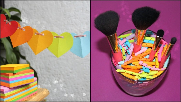 DIY Room Decorations Using MEMO PAD. STICKY NOTE