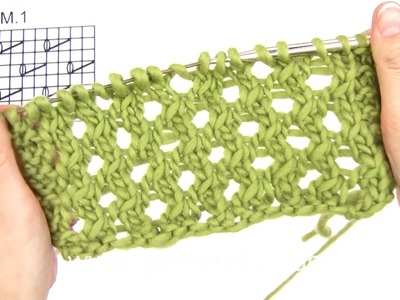 DROPS Knitting Tutorial: How to work after chart M.1 in DROPS 107-10
