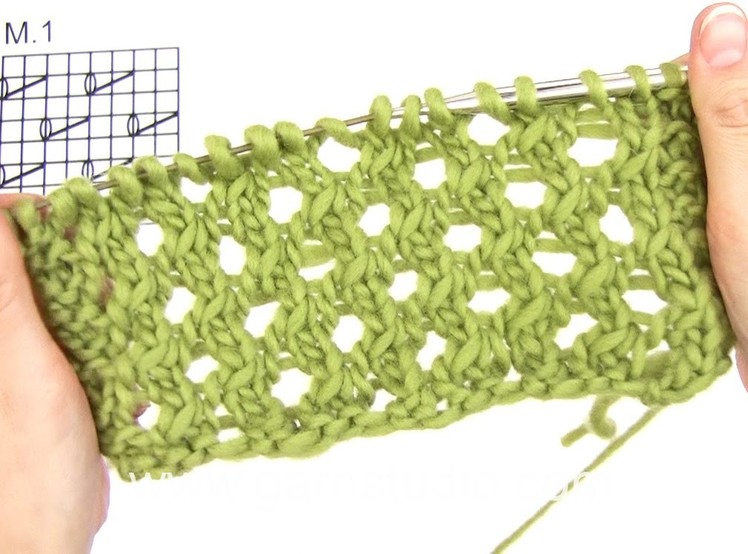 DROPS Knitting Tutorial: How to work after chart M.1 in DROPS 107-10