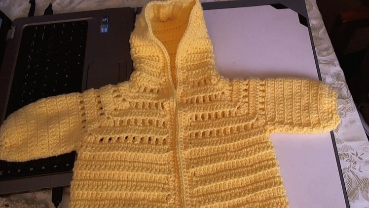 Easy to Crochet Baby Hoodie Sweater - video 3 and final