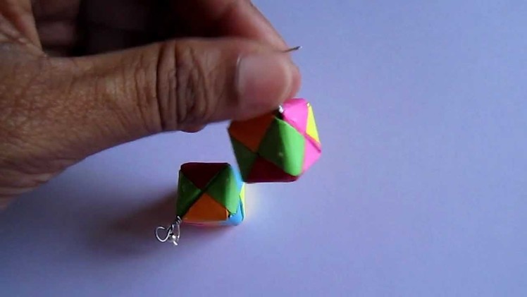 Handmade Jewelry - Origami Paper Box Earrings