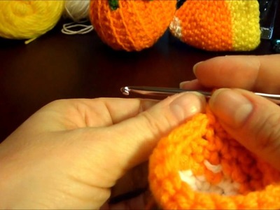 How to Crochet Candy Corn Halloween Decoration