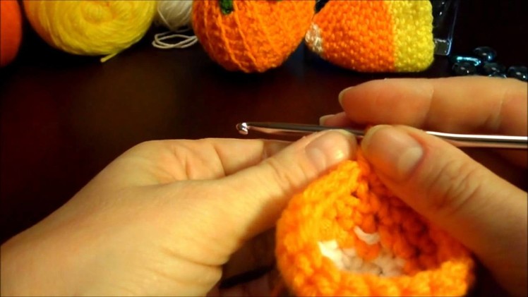 How to Crochet Candy Corn Halloween Decoration
