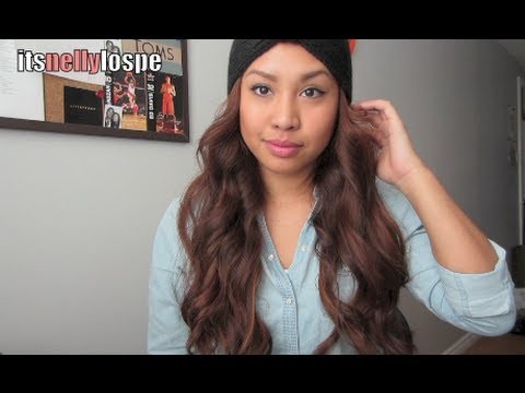 How to Curl.Wave with a Hair Straightener + a Knit Headband LOOK - itsnellylospe