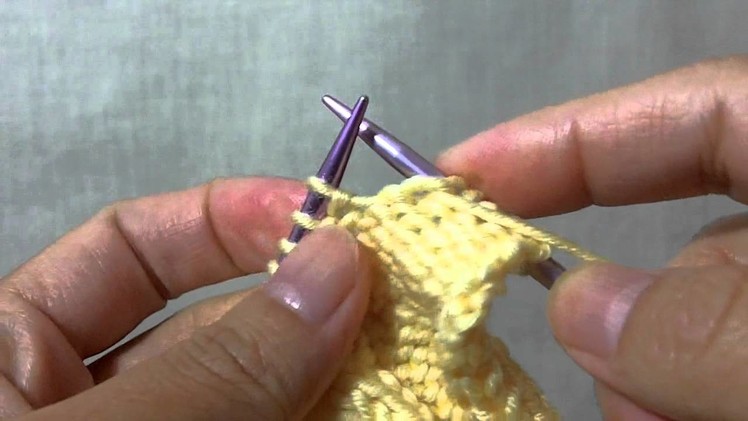 How to knit Ptbl (Purl through the back loop)