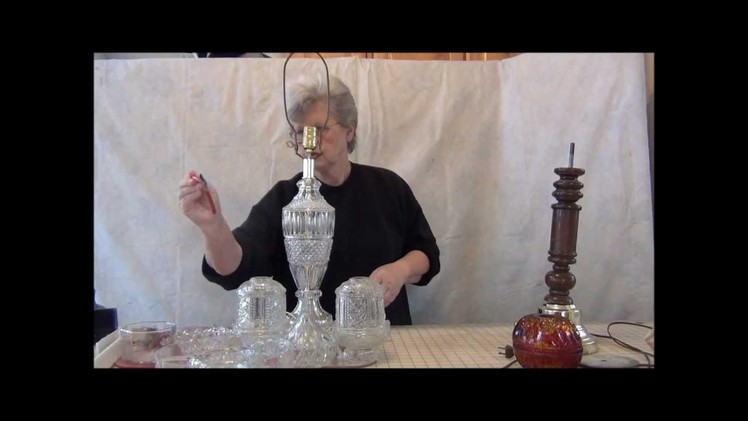 HOW TO MAKE AN ELEGANT CANDLE HOLDER USING A RECYCLED LAMP