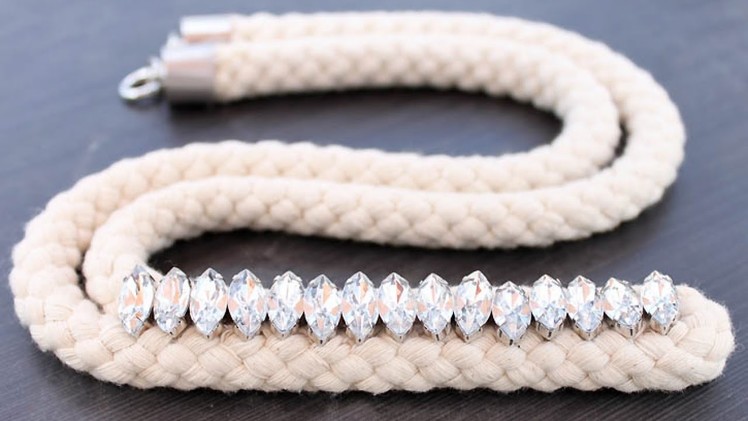 Make a Pretty Jeweled Rope Necklace - DIY Style - Guidecentral