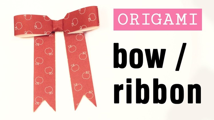 Origami bow with ribbon tails - Modular