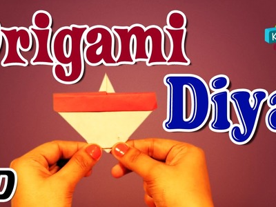 Origami - How To Make DIYA (OIL LAMP) - Simple Tutorials In English