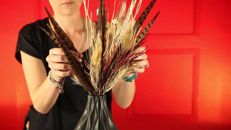 Thanksgiving , Holiday Centerpiece  , DIY Centerpiece with feathers , Holiday Decorating