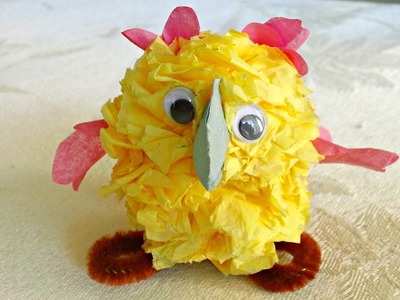 Tissue Paper Crafts: Fun Mini Owl! PART 2