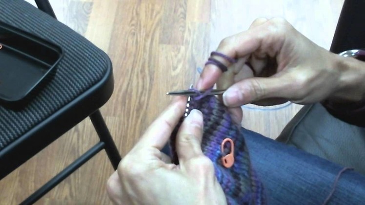 Toe-Up Socks on Circular Knitting Needles - Turning the Heels (Part 3 of 5)