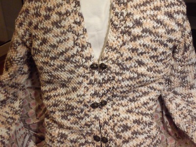 Women's V-neck Cardigan Loom Knitting