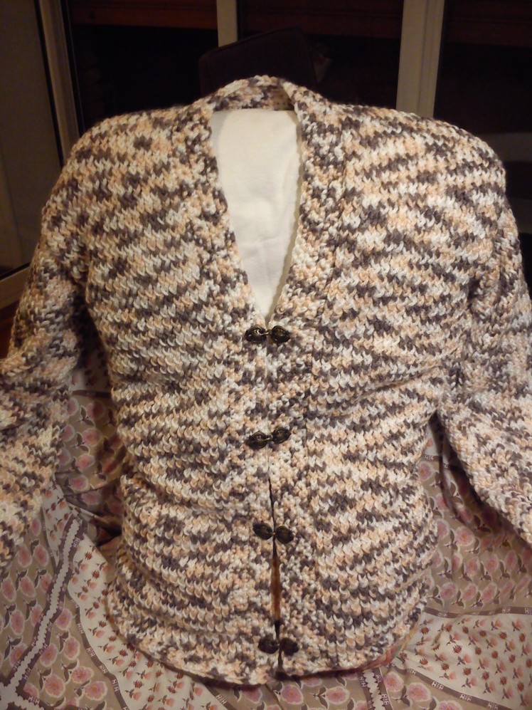 Women's V-neck Cardigan Loom Knitting