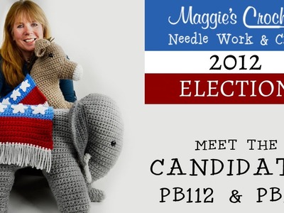 2012 Political Party Election Candidates by Crochet designer - artist Maggie Weldon