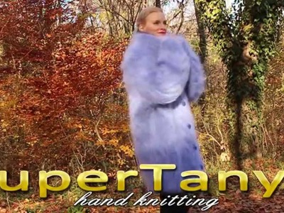 27.11.2012 Blue hand knitted mohair coat cardigan by SuperTanya