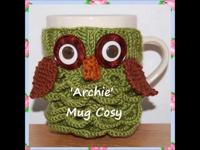 Archie Night Owl Animal Bird Prey DK Yarn Mug Cup Cosy Warmer Knitting Pattern