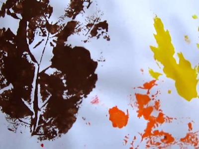 Arts-Crafts - Painted Autumn leaves poster